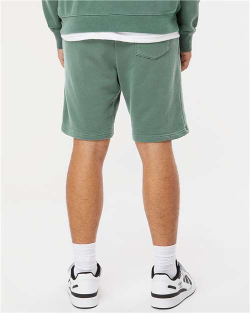 Independent Trading Co. PRM50STPD Unisex Pigment-Dyed Fleece Shorts - Pigment Alpine Green - model back