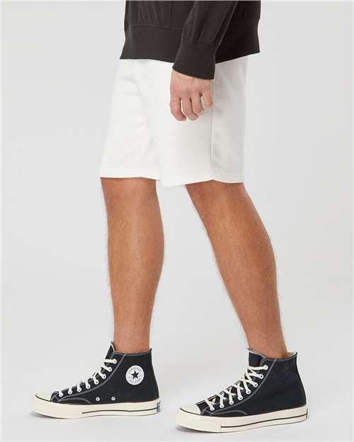 Independent Trading Co. PRM50STPD Unisex Pigment-Dyed Fleece Shorts - Prepared For Dye - model side