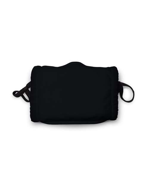 Hanes MKPKCR 2-Ply Cotton Pocket Face Mask - Black - side