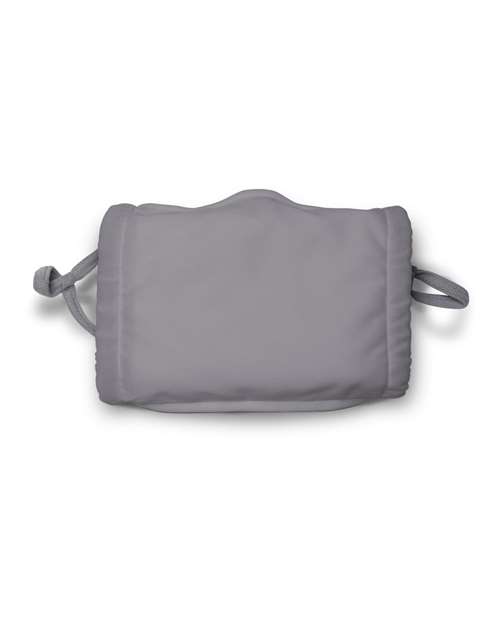 Hanes MKPKCR 2-Ply Cotton Pocket Face Mask - Concrete Grey - side