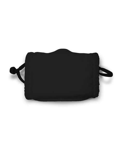 Hanes MKPKPR 2-Ply Polyester Pocket Face Mask - Black - side