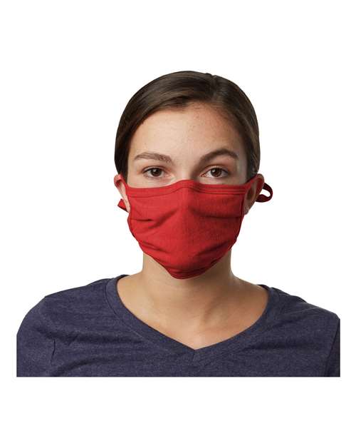 Hanes BMSKAR X-Temp 2-Ply Adjustable Face Mask - Deep Red - front