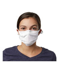 Hanes BMSKAR X-Temp 2-Ply Adjustable Face Mask - White - front