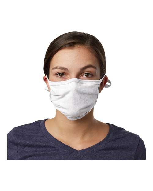 Hanes BMSKAR X-Temp 2-Ply Adjustable Face Mask - White - front