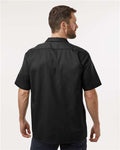 Dickies 2574 Men's Short Sleeve Work Shirt - Black - model back