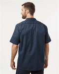 Dickies 2574 Men's Short Sleeve Work Shirt - Dark Navy - model back