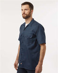 Dickies 2574 Men's Short Sleeve Work Shirt - Dark Navy - model side