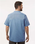 Dickies 2574 Men's Short Sleeve Work Shirt - Gulf Blue - model back