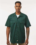 Dickies 2574 Men's Short Sleeve Work Shirt - Hunter Green - model front