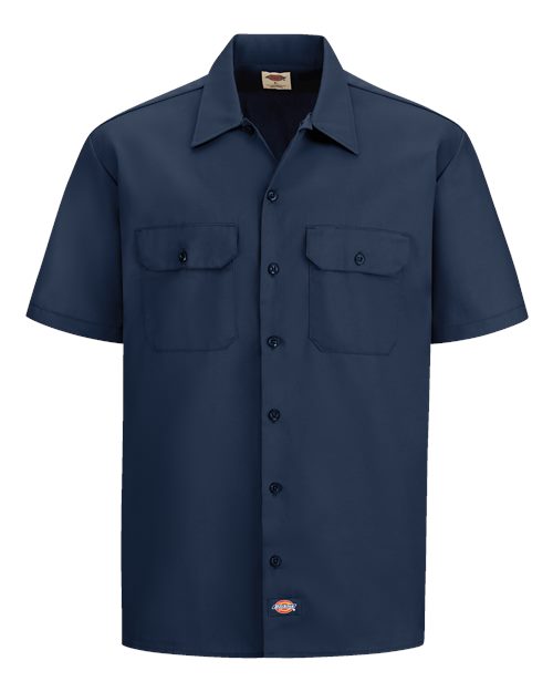 Dickies 2574 Men's Short Sleeve Work Shirt - Navy - front