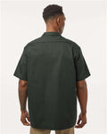 Dickies 2574 Men's Short Sleeve Work Shirt - Olive Green - model back