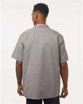Dickies 2574 Men's Short Sleeve Work Shirt - Silver Grey - model back