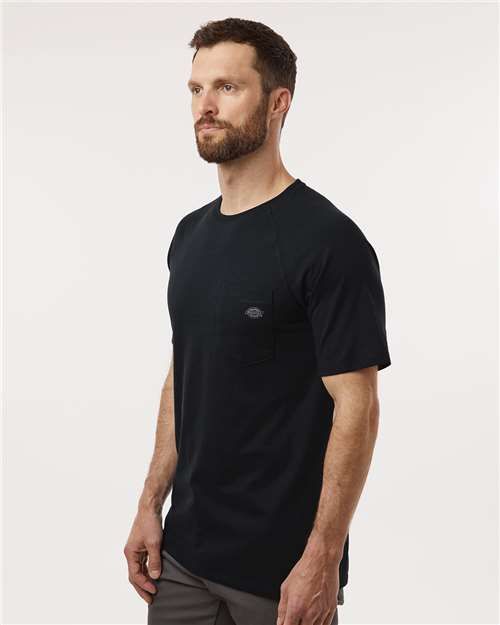 Dickies S600 Men's Performance Cooling T-Shirt - Black - model side
