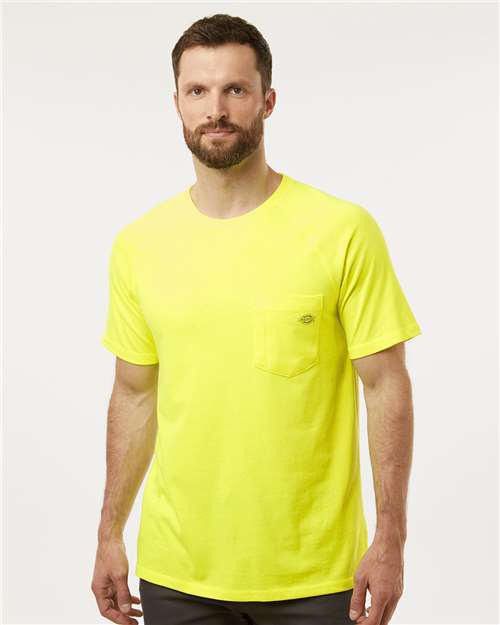 Dickies S600 Men's Performance Cooling T-Shirt - Bright Yellow - model front