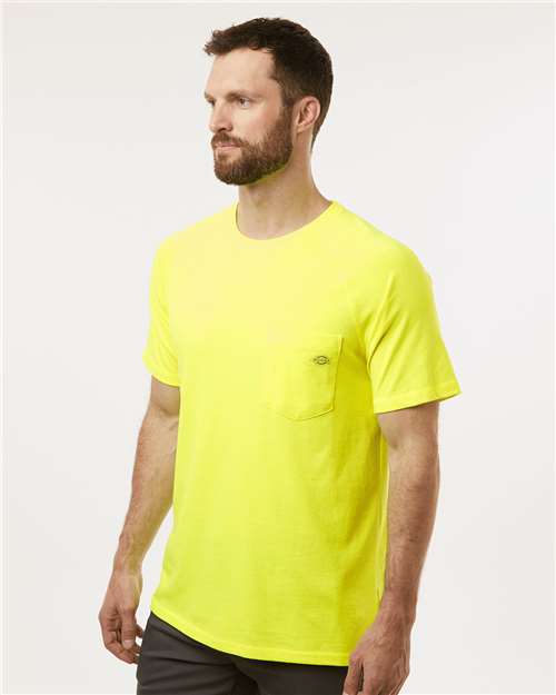 Dickies S600 Men's Performance Cooling T-Shirt - Bright Yellow - model side