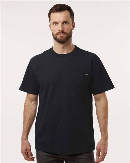 Dickies WS50-D Men's Traditional Heavyweight T-Shirt - Black - model front