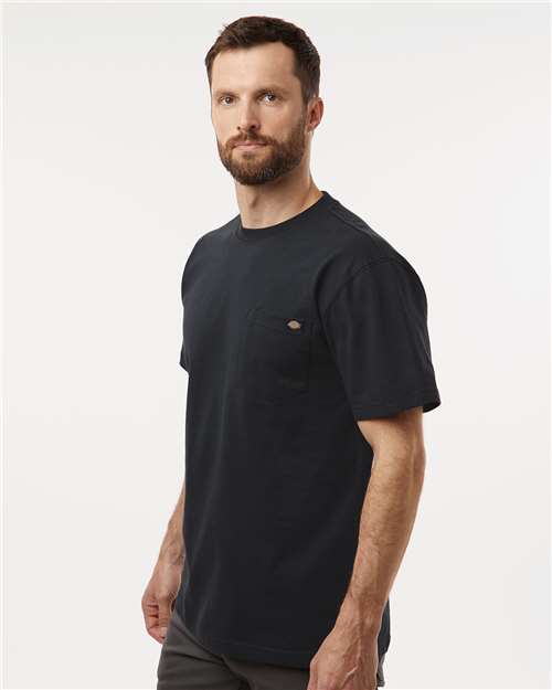 Dickies WS50-D Men's Traditional Heavyweight T-Shirt - Black - model side