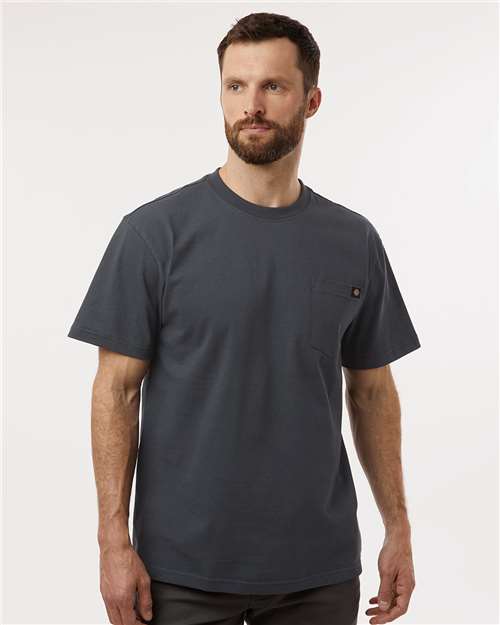 Dickies WS50-D Men's Traditional Heavyweight T-Shirt - Charcoal - model front