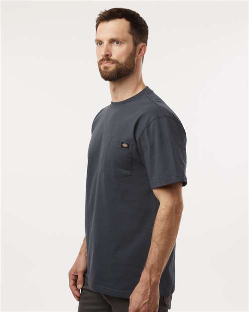 Dickies WS50-D Men's Traditional Heavyweight T-Shirt - Charcoal - model side