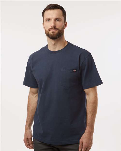 Dickies WS50-D Men's Traditional Heavyweight T-Shirt - Dark Navy - model front