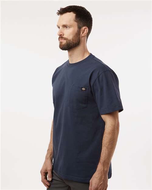 Dickies WS50-D Men's Traditional Heavyweight T-Shirt - Dark Navy - model side