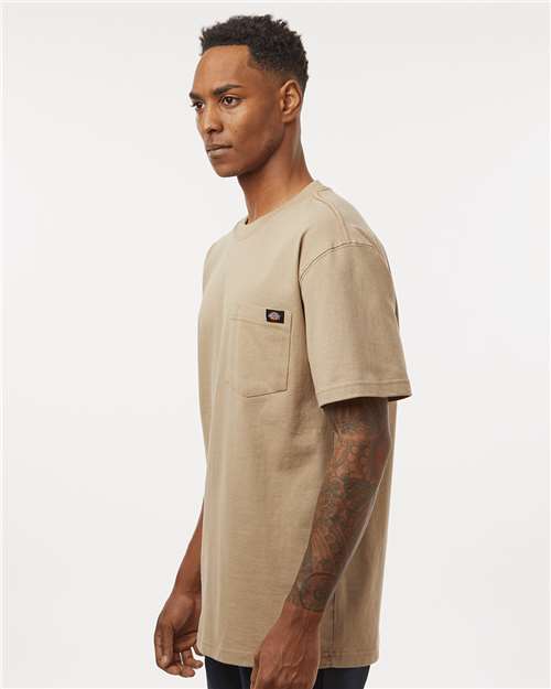 Dickies WS50-D Men's Traditional Heavyweight T-Shirt - Desert Sand - model side