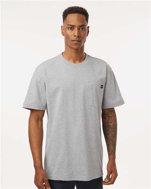 Dickies WS50-D Men's Traditional Heavyweight T-Shirt - Heather Grey - model front