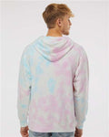 Independent Trading Co. PRM4500TD Unisex Midweight Tie-Dyed Hooded Sweatshirt - Tie Dye Cotton Candy - model back