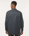 Dickies 5574 Men's Long Sleeve Work Shirt - Charcoal - model back