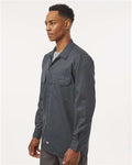Dickies 5574 Men's Long Sleeve Work Shirt - Charcoal - model side