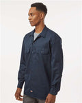 Dickies 5574 Men's Long Sleeve Work Shirt - Dark Navy - model side