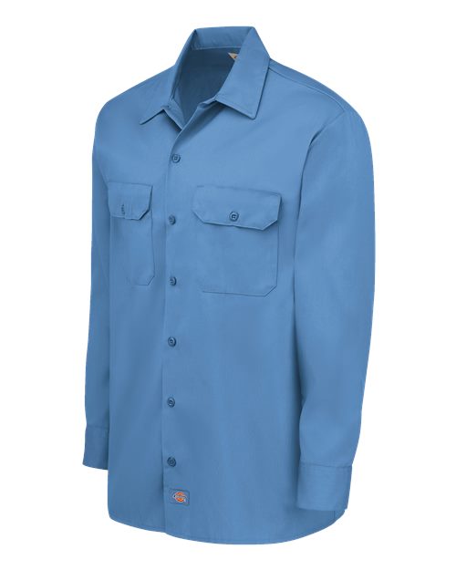Dickies 5574 Men's Long Sleeve Work Shirt - Gulf Blue - side