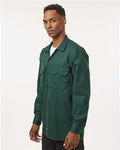 Dickies 5574 Men's Long Sleeve Work Shirt - Hunter Green - model side