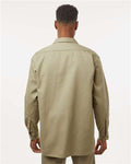 Dickies 5574 Men's Long Sleeve Work Shirt - Khaki - model back