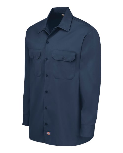 Dickies 5574 Men's Long Sleeve Work Shirt - Navy - side