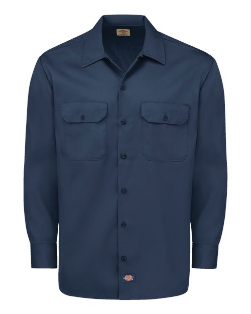 Dickies 5574 Men's Long Sleeve Work Shirt - Navy - front