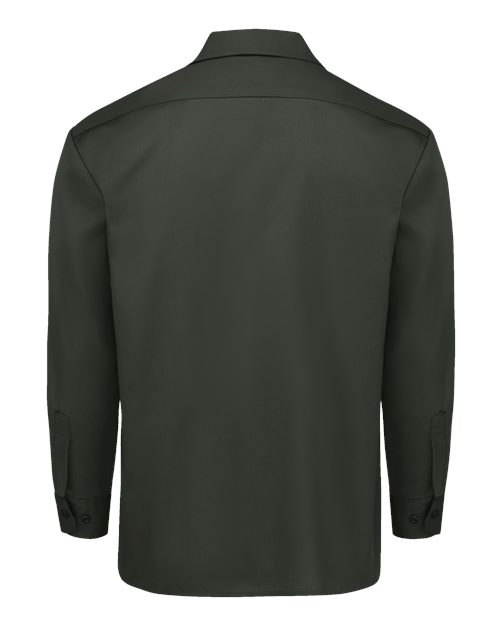 Dickies 5574 Men's Long Sleeve Work Shirt - Olive Green - back