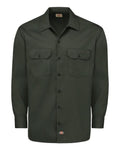 Dickies 5574 Men's Long Sleeve Work Shirt - Olive Green - front