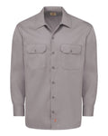 Dickies 5574 Men's Long Sleeve Work Shirt - Silver Grey - front