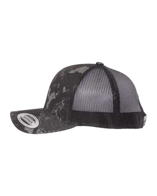 Yupoong 6606 Retro Trucker Cap - Poseidon Black - side