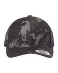 Yupoong 6606 Retro Trucker Cap - Poseidon Black - front