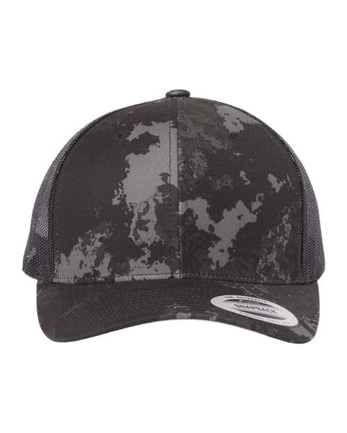 Yupoong 6606 Retro Trucker Cap - Poseidon Black - front