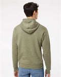J America 8871 Triblend Fleece Hooded Sweatshirt - Olive Triblend - model back