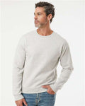 Jerzees 562MR NuBlend Crewneck Sweatshirt - Oatmeal Heather - model front