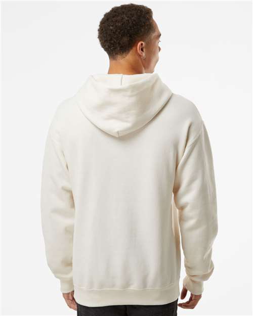 Jerzees 996MR Unisex NuBlend Hooded Sweatshirt - Sweet Cream Heather - model back