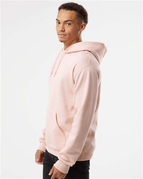 Jerzees 996MR Unisex NuBlend Hooded Sweatshirt - Blush Pink - model side