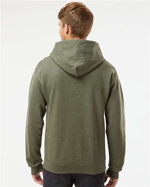 Jerzees 996MR Unisex NuBlend Hooded Sweatshirt - Military Green Heather - model back