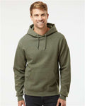 Jerzees 996MR Unisex NuBlend Hooded Sweatshirt - Military Green Heather - model front