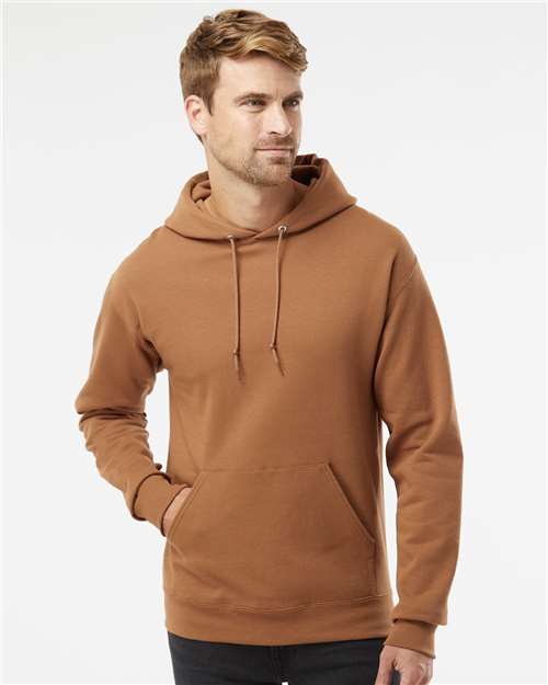 Jerzees 996MR Unisex NuBlend Hooded Sweatshirt - Golden Pecan - model front