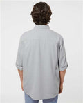 DRI DUCK 4441 Men's Crossroad Woven Shirt - Grey - model back